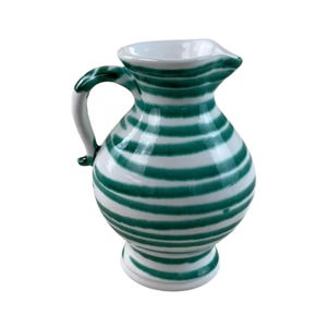 Austria Handpainted Gmundner Keramik Krug Grüngeflammt 15cm Handcrafted Keramos Dishes