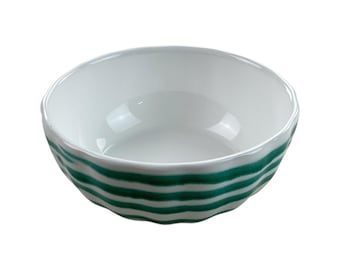 Austria Handpainted Gmundner Keramik kleine Schüssel Grüngeflammt Ø13,5cm Handcrafted Keramos Dishes