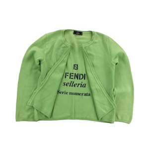 Vintage Fendi Selleria Serie Numerata Button Sweatshirt - Damen/M Size Women Overcoat Female Jacket pre-owned