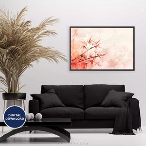 Bamboo Zen Art Watercolor Digital Wall Art | Calming Bamboo Zen Artwork ...