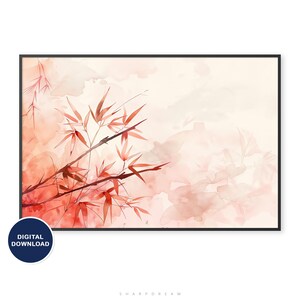 Bamboo Zen Art Watercolor Digital Wall Art | Calming Bamboo Zen Artwork ...