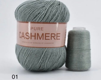 Cashmere Yarn 50g+20g, hilo de cachemira, hilo para tejer a mano, hilo natural, lana, hilo de cachemira delgado