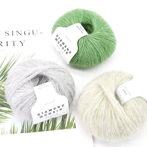 Mohair-Garn 4x25g viel, Acryl-Mohair-Garn Imitat 100g, Mohair-Garn, Mohair-Mischgarn, Acryl-Garn, Woll-Imitat-Garn
