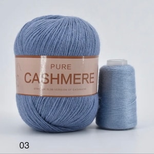 Cashmere Garn 250g+100g, natürliches Kaschmirgarn, Garn zum Handstricken, natürliches Garn, Wolle, Mohair, dünnes Kaschmirgarn
