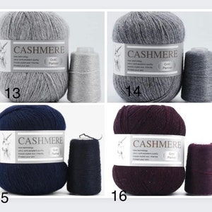 Fil de cachemire mongol 50g20g, fil de cachemire pour tricot à la main, fil de crochet, fil de laine, laine de cachemire, fil de cachemire, fil de cachemire naturel image 6