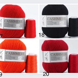 Fil de cachemire mongol 50g20g, fil de cachemire pour tricot à la main, fil de crochet, fil de laine, laine de cachemire, fil de cachemire, fil de cachemire naturel image 7