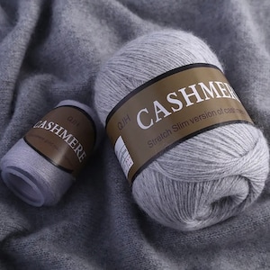 Filato di cashmere 50g+20g, filato di cashmere di visone naturale, filato per maglieria a mano, filato naturale, lana, cashmere sottile