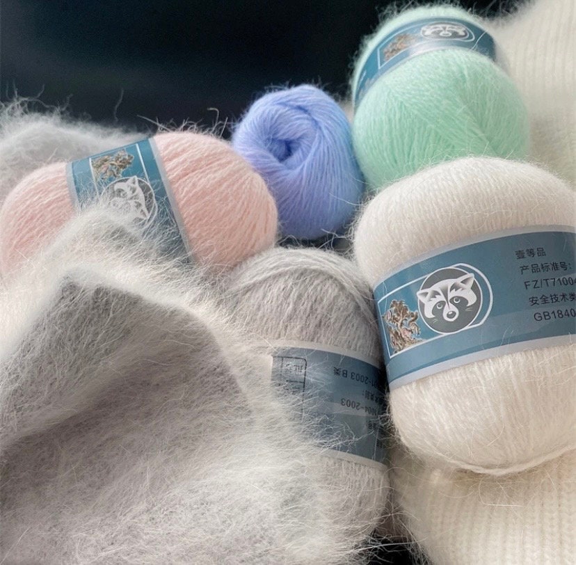Mink Cashmere Yarn 50g, 338m - Hand Knitting, Crochet Yarn - Scarf