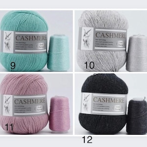 Fil de cachemire mongol 50g20g, fil de cachemire pour tricot à la main, fil de crochet, fil de laine, laine de cachemire, fil de cachemire, fil de cachemire naturel image 5