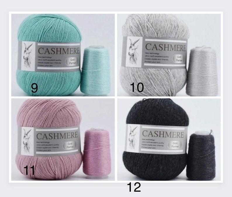Fil de cachemire mongol 50g20g, fil de cachemire pour tricot à la main, fil de crochet, fil de laine, laine de cachemire, fil de cachemire, fil de cachemire naturel image 5