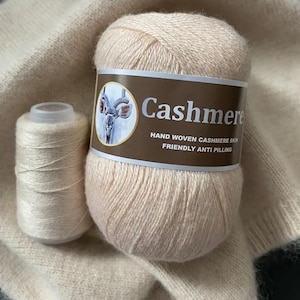 Cashmere Garn 300g + 120g, Kaschmirgarn, Garn für Handstricken, Häkelgarn, Wolle, dünnes Kaschmirgarn, billiges Kaschmirgarn