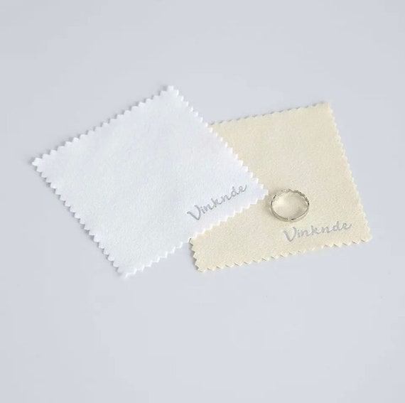 100 Pcs Custom Logo Silver Polishing Cloth, Personalized Jewelry Cleaning  Cloth, Custom Logo 