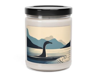 Loch Ness Monster Nessie Mountains Scented Soy Candle, 9oz