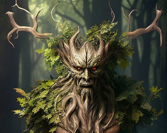 Leshy Forest Spirit Digital Image Leshi Demon Printable Art Leshii Master of the Forest Digital Art Slavic Mithology Leszy Instant Download