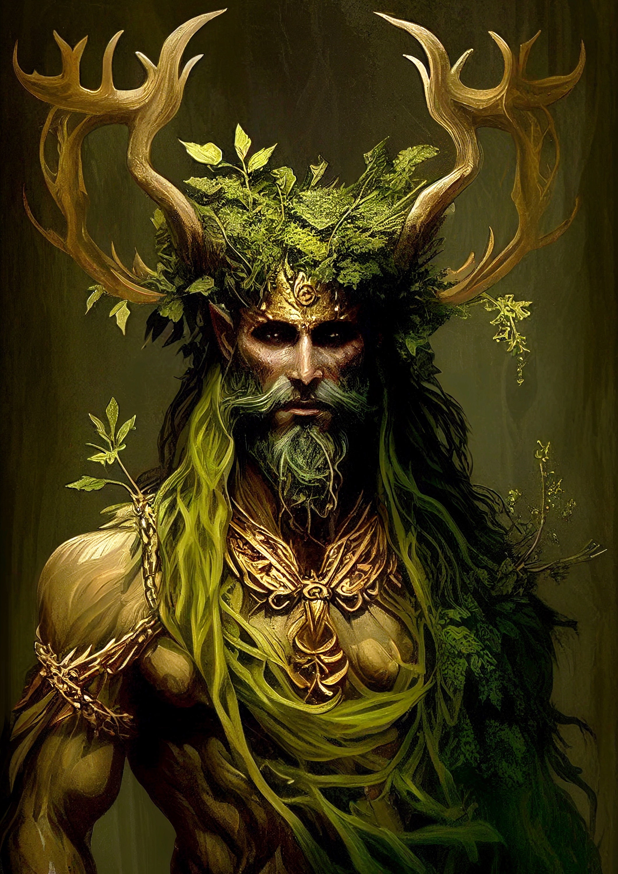 Cernunnos Celtic God of Nature Digital Art the Horned God Etsy UK