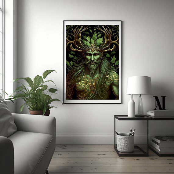 Cernunnos Celtic God of Nature Digital Image the Horned God
