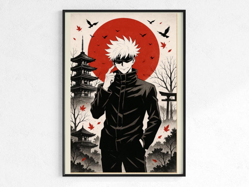 Gojo Poster.pdf Gojo Poster, Gojo Satoru Wall Art, Jujutsu Kaisen Printable, DIGITAL ...