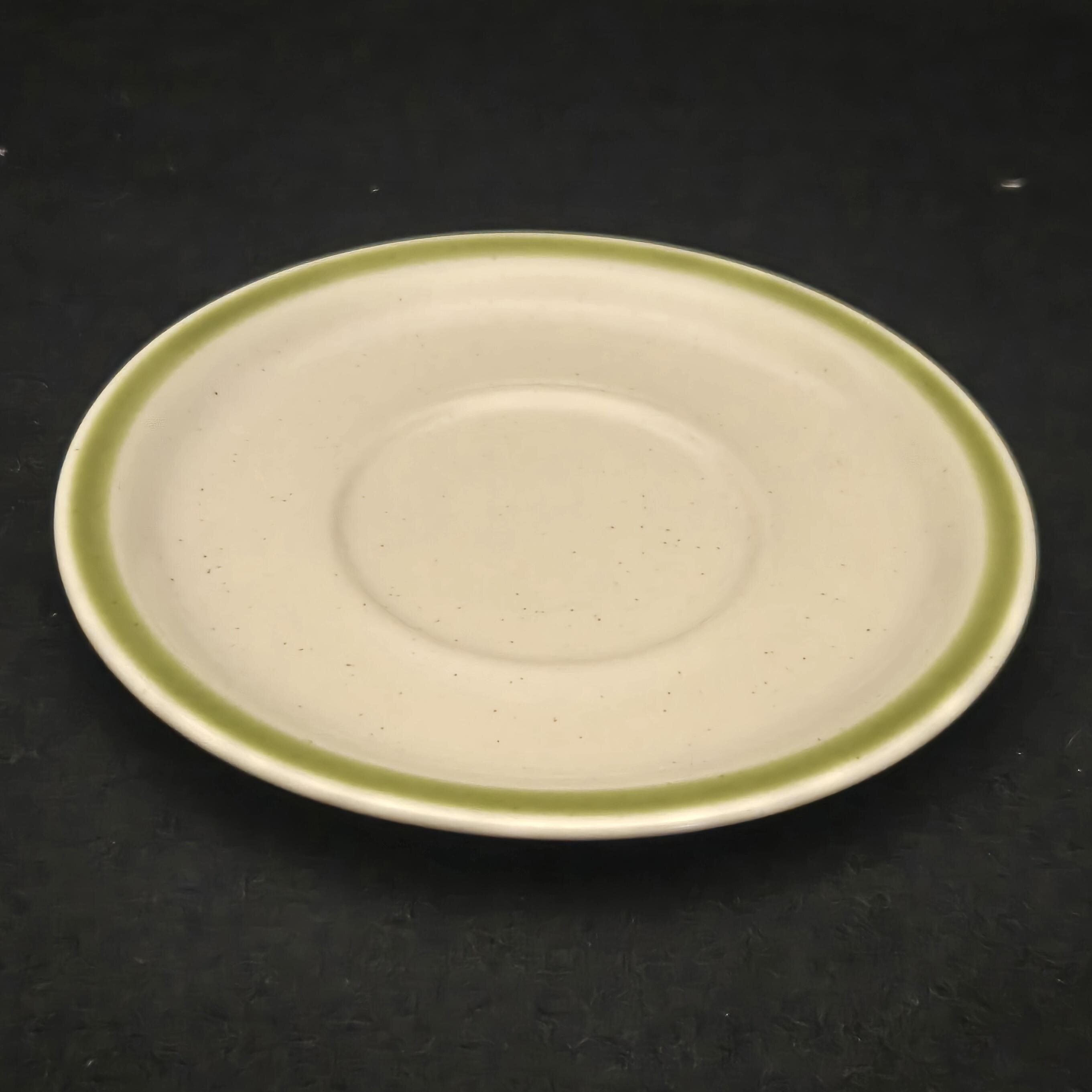Sauser Spring Stonybrook Stoneware Saucer: Spring Collection, Green Band - Japan - Etsy