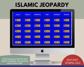 Juego Jeopardy Islámico - Nivel PRINCIPIANTE, Juego JeoParody de Ramadán, Presentación de PowerPoint de Ramadán Islámico, Juego Jeoparty de Ramadán, Regalo de Ramadán para Niños