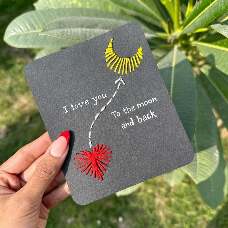 Ich liebe dich bis zum Mond und zurück Karte Etsy.de