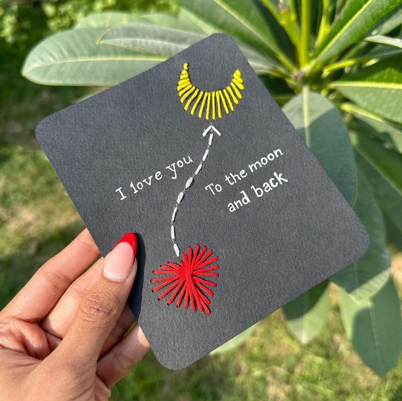 Ich liebe dich bis zum Mond und zurück Karte Etsy.de