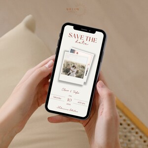 DIGITAL SAVE the DATE Template with Photo | Save The Date Digital |  Boho Save The Date |  Save The Date Card |  Electronic Save The Date