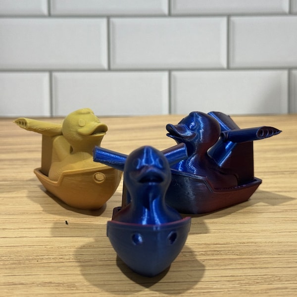 Cruise Duck in a Boat, Carnival tail duck, Hiding ducks, 3D ducks