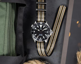 Wornikoff Cinturino Orologio NATO 20/22mm: Nylon Cintura Di Sicurezza, Acciaio, Regolabile