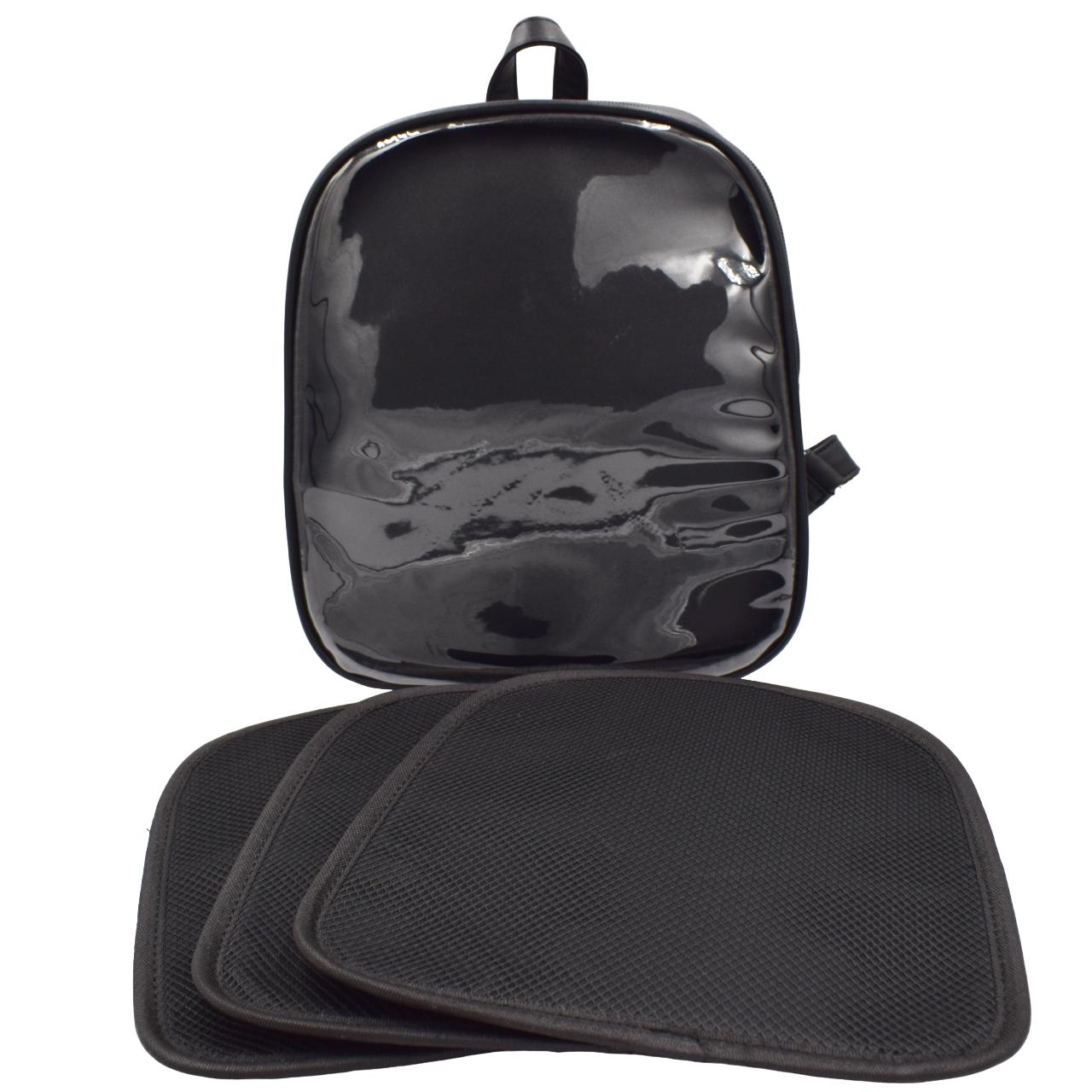 Ita Zaino Borsa Per Esposizione Spille Prokva – Design Brevettato Con Pannelli Trasparenti, Per Anime, Cosplay E Concerti, Nero - 3