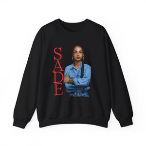 Sade Sweatshirt, Music Lover Crewneck, Retro Singer Jumper, 80s Popstar Pullover, Vintage R&B Sweatshirt, Unisex Sweatshirt