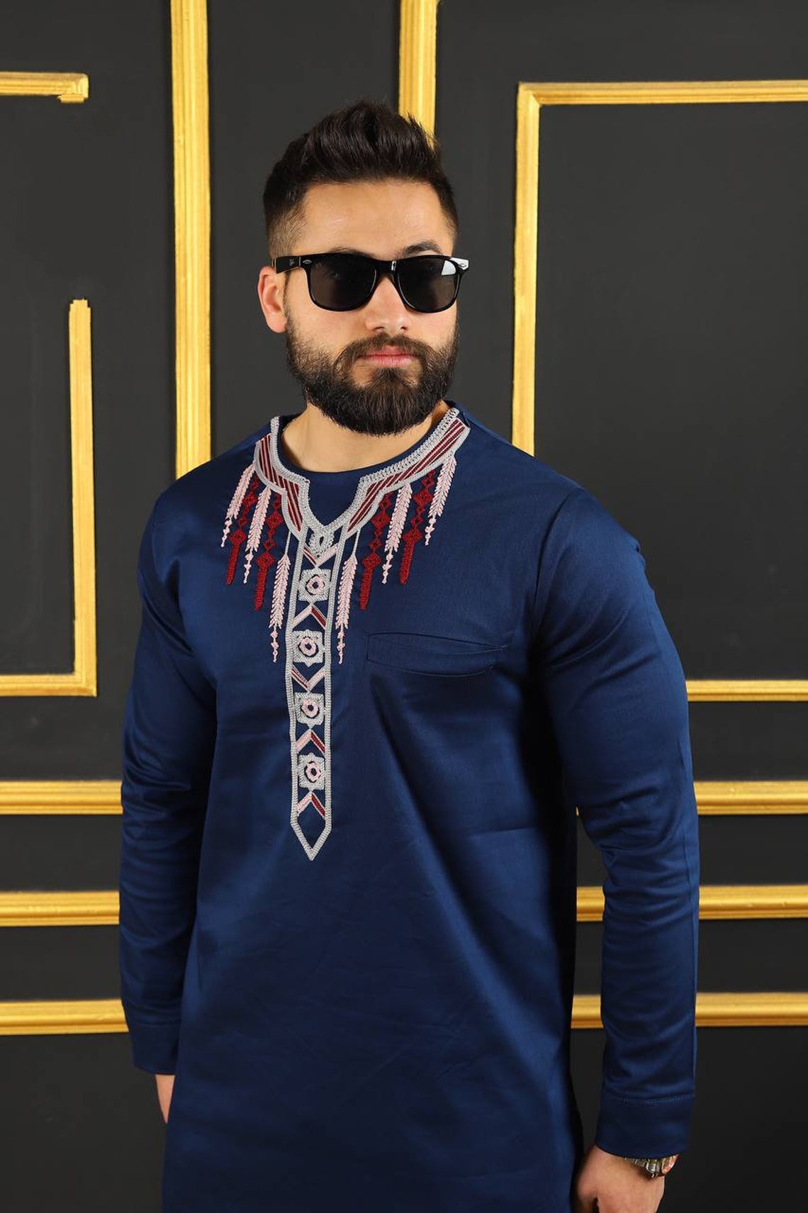 African Men Kaftan / African Men Clothing Nigerian Men Outfits Etsy