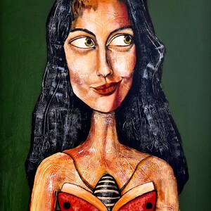 Original acrylic painting &quot;LadyBug&quot;