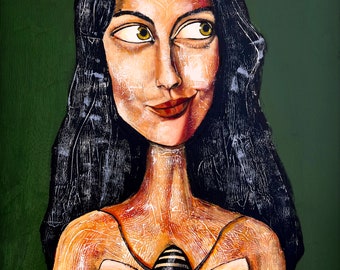 Original acrylic painting "LadyBug"
