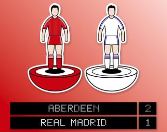 Aberdeen 2 Real Madrid 1  (1983) - Subbuteo - Classic T-Shirt