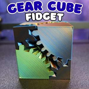Gear Cube Fidget Toy: 3D Printed Stress Relief