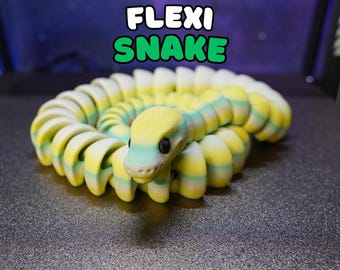 Colorful 3D Printed Articulated Flexi Snake