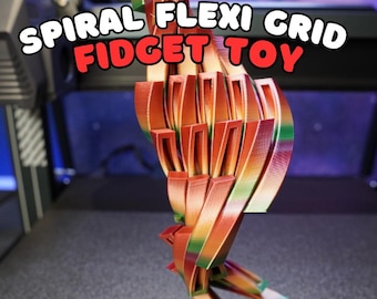 Flexi Grid Articulating Spiral Fidget Toy