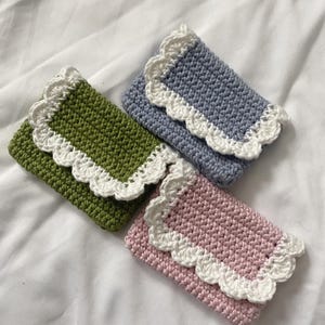 Monedero de crochet para tarjetas