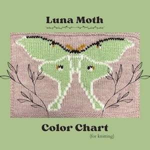 Luna Moth Farbkarte für Strickzeug, Strickfarbkarte