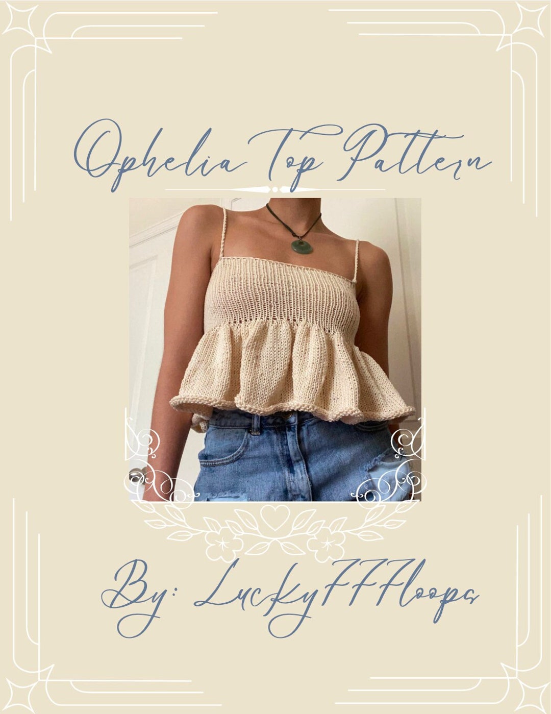 むぎちゃむFRILL HALF SLEEVE HAND KNIT TOPS Xiaojmake Women's 2024 Summer Crop Knit Tops Crochet Hollow