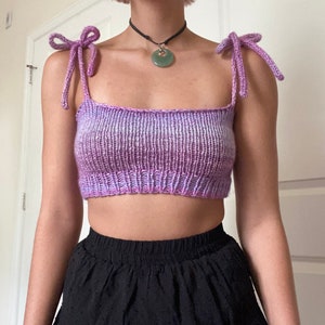 Knit Bralette, Handmade Knit Top