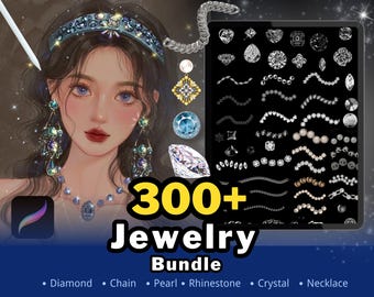 300+ Jewelry Brushes & Stamps for Procreate (Digital Download)