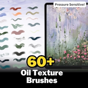 500+ Procreate Oil Paint Brushes, Realistic Oil Paint Textures, Acrylic Procreate Brush, Impasto Strokes Stamps, Abstract Painterly Style image 7