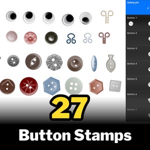 550+ Procreate Fashion Brushes, Clothes, Fabric, Jewelry, Patterns Stamps (Digital Download) image 9