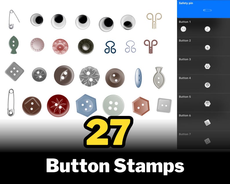 550+ Procreate Fashion Brushes, Clothes, Fabric, Jewelry, Patterns Stamps (Digital Download) image 9