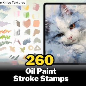 500+ Procreate Oil Paint Brushes, Realistic Oil Paint Textures, Acrylic Procreate Brush, Impasto Strokes Stamps, Abstract Painterly Style image 6