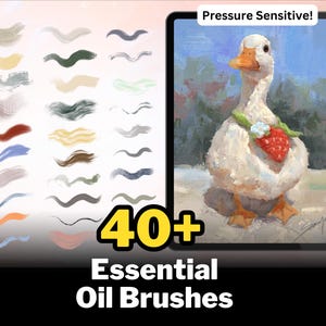 500+ Procreate Oil Paint Brushes, Realistic Oil Paint Textures, Acrylic Procreate Brush, Impasto Strokes Stamps, Abstract Painterly Style image 5