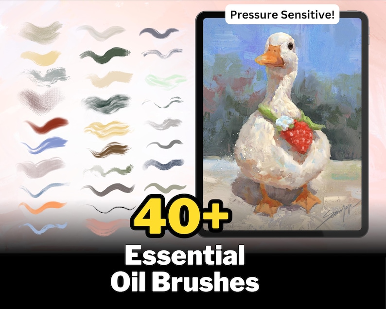 500+ Procreate Oil Paint Brushes, Realistic Oil Paint Textures, Acrylic Procreate Brush, Impasto Strokes Stamps, Abstract Painterly Style image 5