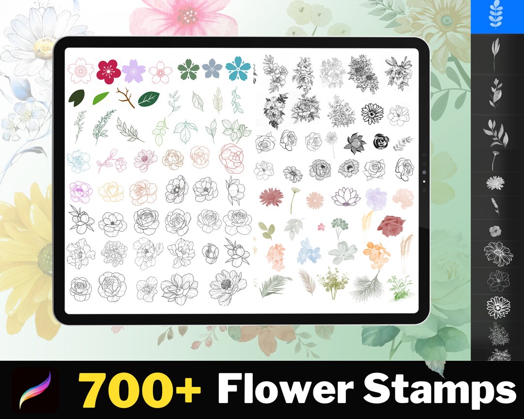 700+ Procreate Flower and Botanical Stamps (digital Download) - Etsy