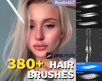 380+ Procreate hårborstar, procreate hårstämplar, procreate borste, procreate hårborstar, procreate anime, realistisk hårstämpel